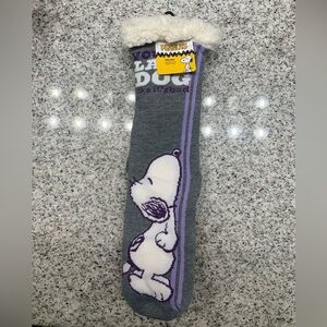 Peanuts Gray and Purple Snoopy Cozy Socks